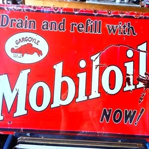 Mobiloil metal sign. 12x16. NOT OLD